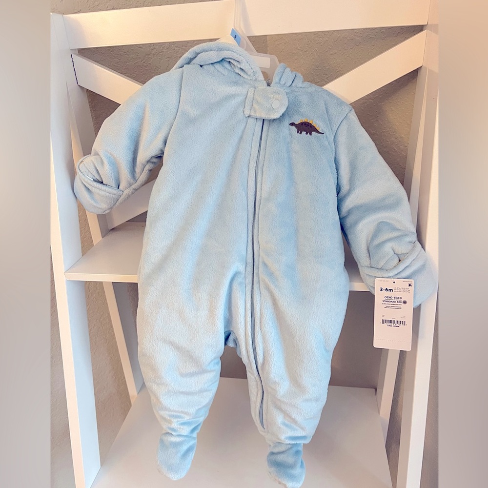 Nwt carters blue polyester micro fleece one piece